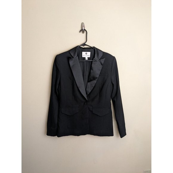 Altuzarra for Target mixed media black tuxedo blazer Large Meghan Markle - Picture 2 of 10
